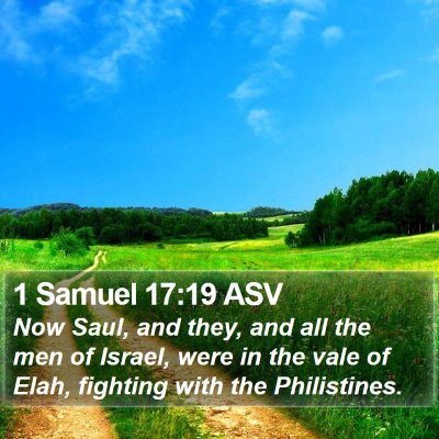 1 Samuel 17:19 ASV Bible Verse Image