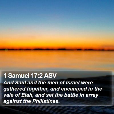 1 Samuel 17:2 ASV Bible Verse Image