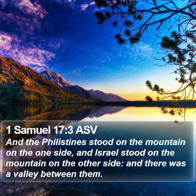 1 Samuel 17:3 ASV Bible Verse Image