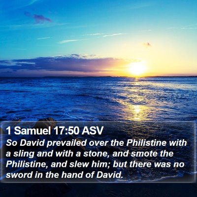 1 Samuel 17:50 ASV Bible Verse Image
