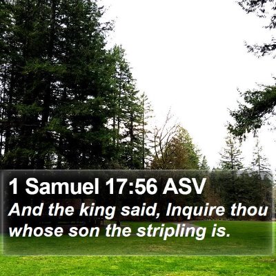 1 Samuel 17:56 ASV Bible Verse Image