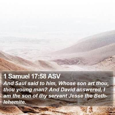 1 Samuel 17:58 ASV Bible Verse Image