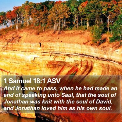 1 Samuel 18:1 ASV Bible Verse Image