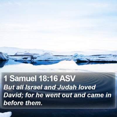 1 Samuel 18:16 ASV Bible Verse Image