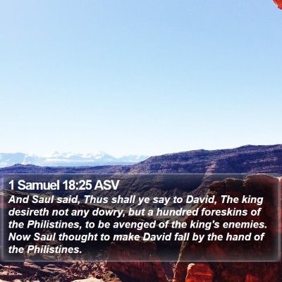 1 Samuel 18:25 ASV Bible Verse Image