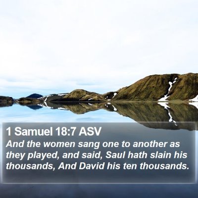 1 Samuel 18:7 ASV Bible Verse Image
