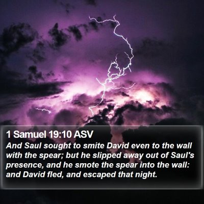 1 Samuel 19:10 ASV Bible Verse Image