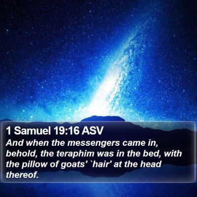1 Samuel 19:16 ASV Bible Verse Image
