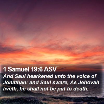 1 Samuel 19:6 ASV Bible Verse Image