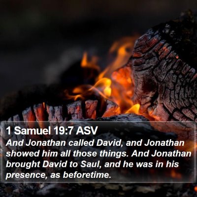1 Samuel 19:7 ASV Bible Verse Image