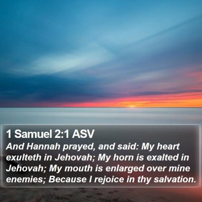 1 Samuel 2:1 ASV Bible Verse Image