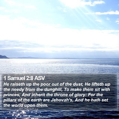1 Samuel 2:8 ASV Bible Verse Image