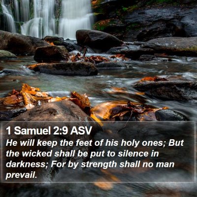 1 Samuel 2:9 ASV Bible Verse Image