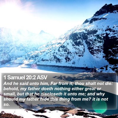 1 Samuel 20:2 ASV Bible Verse Image