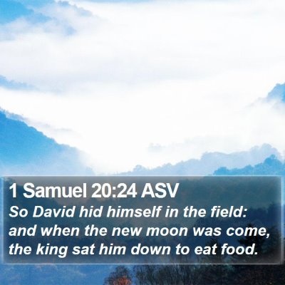 1 Samuel 20:24 ASV Bible Verse Image