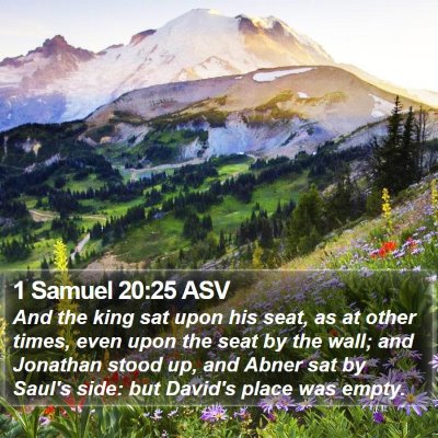 1 Samuel 20:25 ASV Bible Verse Image