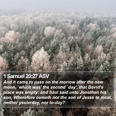 1 Samuel 20:27 ASV Bible Verse Image