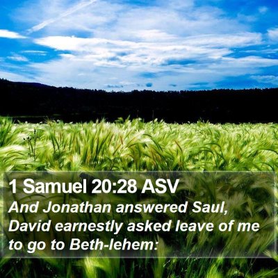 1 Samuel 20:28 ASV Bible Verse Image