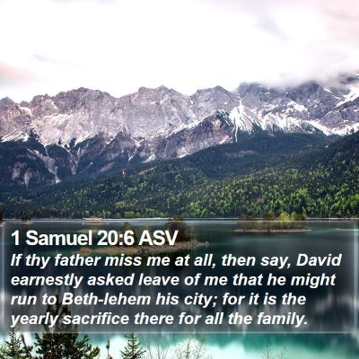 1 Samuel 20:6 ASV Bible Verse Image