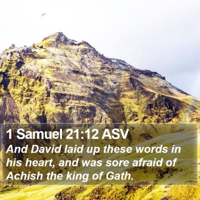 1 Samuel 21:12 ASV Bible Verse Image