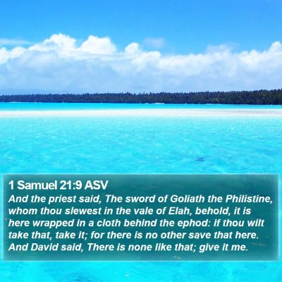 1 Samuel 21:9 ASV Bible Verse Image