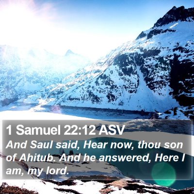 1 Samuel 22:12 ASV Bible Verse Image