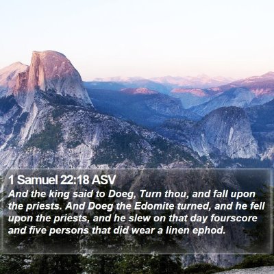 1 Samuel 22:18 ASV Bible Verse Image