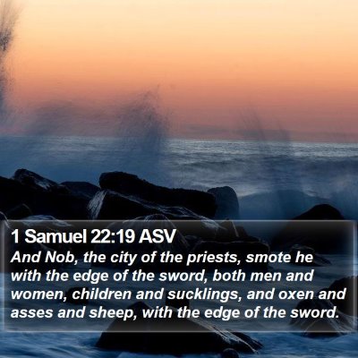 1 Samuel 22:19 ASV Bible Verse Image
