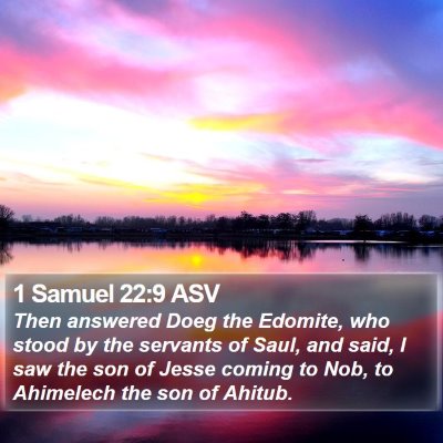 1 Samuel 22:9 ASV Bible Verse Image
