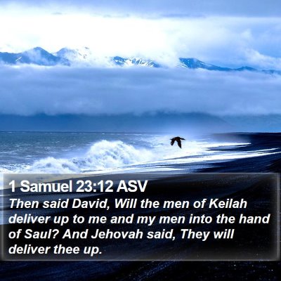 1 Samuel 23:12 ASV Bible Verse Image