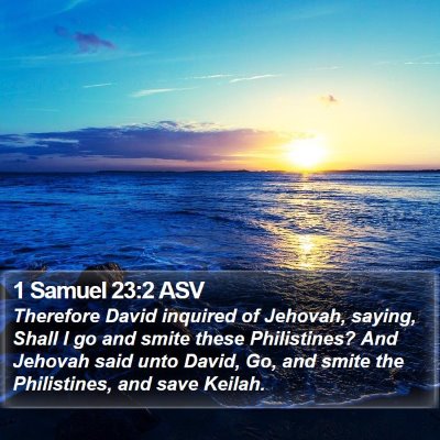 1 Samuel 23:2 ASV Bible Verse Image