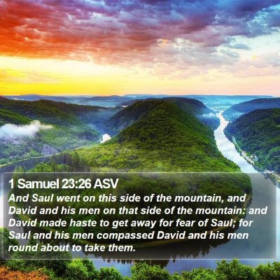 1 Samuel 23:26 ASV Bible Verse Image