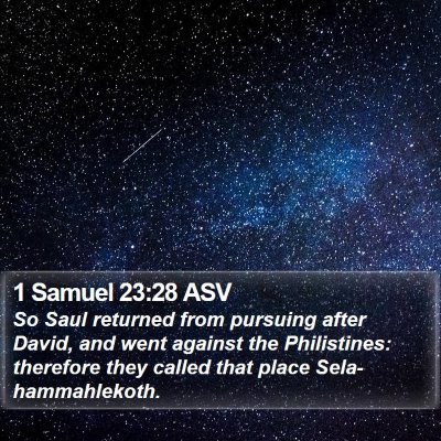 1 Samuel 23:28 ASV Bible Verse Image