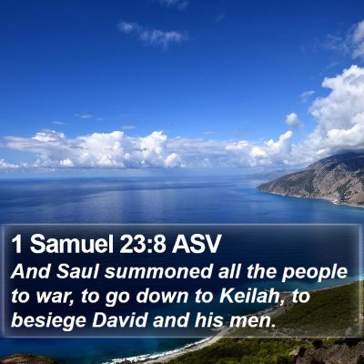 1 Samuel 23:8 ASV Bible Verse Image