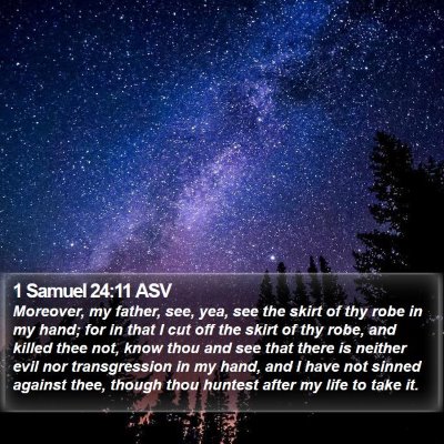 1 Samuel 24:11 ASV Bible Verse Image