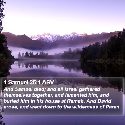 1 Samuel 25:1 ASV Bible Verse Image