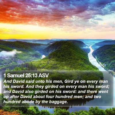 1 Samuel 25:13 ASV Bible Verse Image