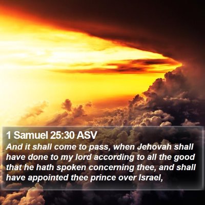1 Samuel 25:30 ASV Bible Verse Image