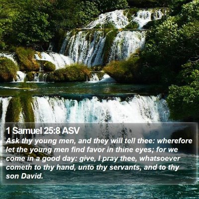 1 Samuel 25:8 ASV Bible Verse Image