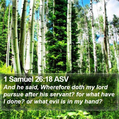 1 Samuel 26:18 ASV Bible Verse Image
