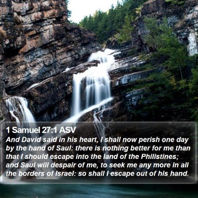 1 Samuel 27:1 ASV Bible Verse Image