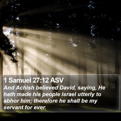 1 Samuel 27:12 ASV Bible Verse Image