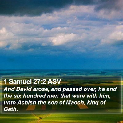 1 Samuel 27:2 ASV Bible Verse Image