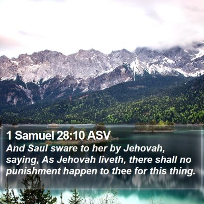 1 Samuel 28:10 ASV Bible Verse Image