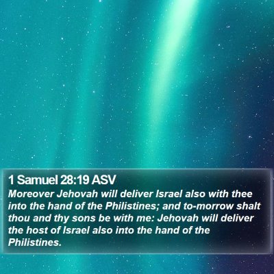 1 Samuel 28:19 ASV Bible Verse Image