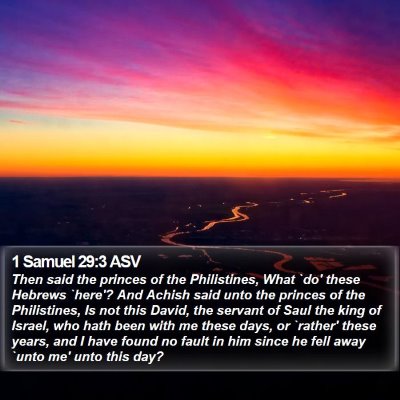 1 Samuel 29:3 ASV Bible Verse Image