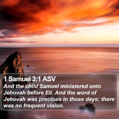 1 Samuel 3:1 ASV Bible Verse Image