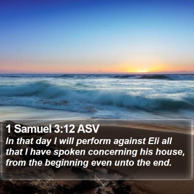 1 Samuel 3:12 ASV Bible Verse Image