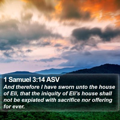 1 Samuel 3:14 ASV Bible Verse Image