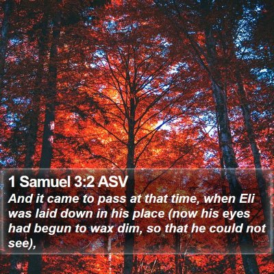 1 Samuel 3:2 ASV Bible Verse Image